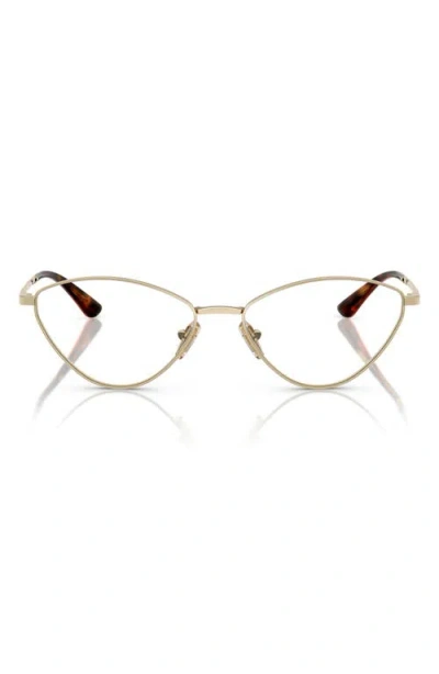 Vogue 55mm Irregular Optical Glasses In Pale Gold