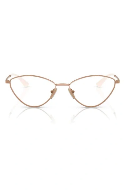 Vogue 55mm Irregular Optical Glasses In Rose Gold