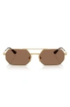 Vogue 55mm Irregular Sunglasses In Gold