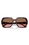 Vogue 55mm Irregular Sunglasses In Red Havana