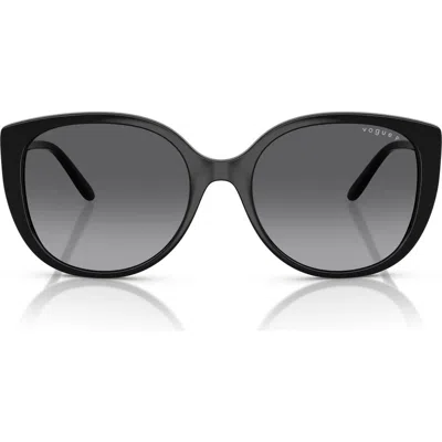Vogue 55mm Polarized Butterfly Sunglasses In Black