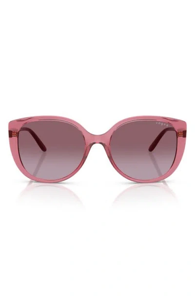 Vogue 55mm Polarized Gradient Butterfly Sunglasses