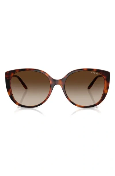Vogue 55mm Polarized Gradient Butterfly Sunglasses