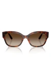 Vogue Kids'  55mm Polarized Gradient Butterfly Sunglasses In Brown