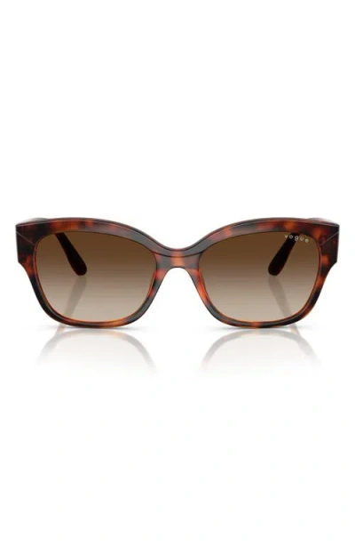 Vogue Kids'  55mm Polarized Gradient Butterfly Sunglasses In Brown