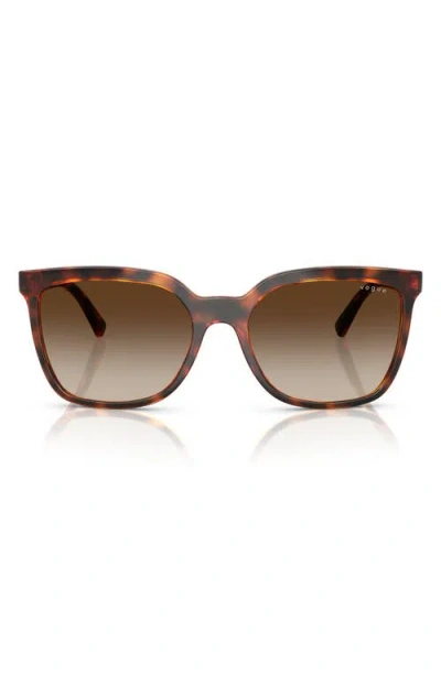 Vogue 55mm Polarized Gradient Square Sunglasses