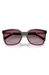 Vogue 55mm Polarized Gradient Square Sunglasses In Red