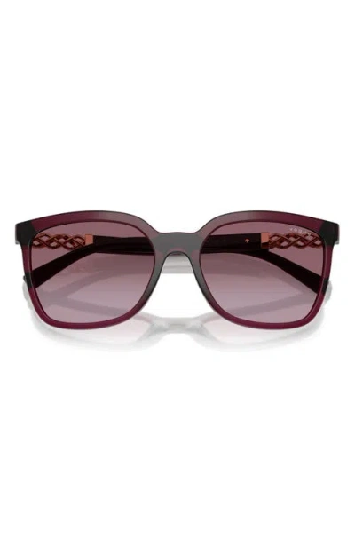 Vogue 55mm Polarized Gradient Square Sunglasses In Red