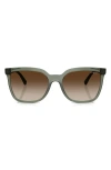 Vogue 55mm Polarized Gradient Square Sunglasses In Green