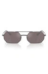 Vogue 55mm Polarized Irregular Sunglasses In Violet