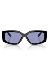 Vogue Kids'  55mm Rectangular Sunglasses In Black