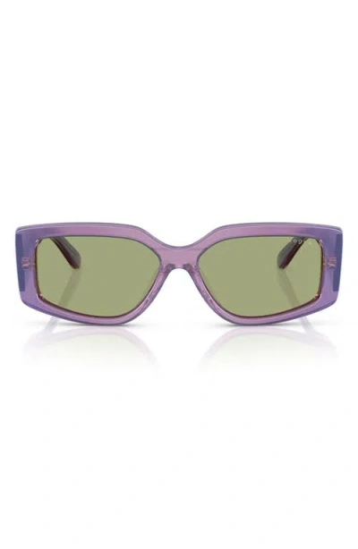 Vogue 55mm Rectangular Sunglasses In Transparent