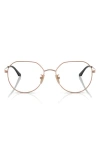 Vogue 55mm Round Optical Glasses In Rose Gold