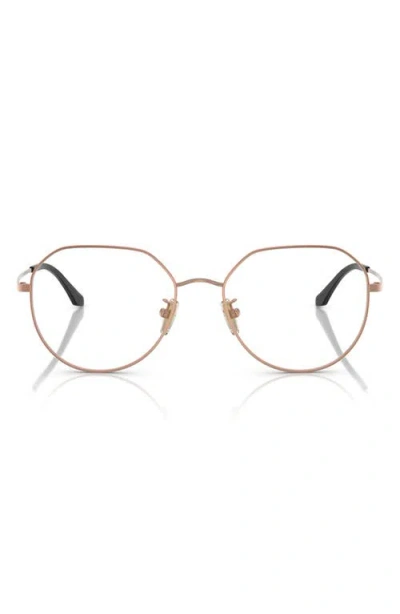 Vogue 55mm Round Optical Glasses In Rose Gold