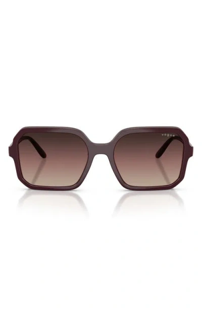 Vogue 55mm Vo5696s Square Sunglasses In Bordeaux/brown Purple Black