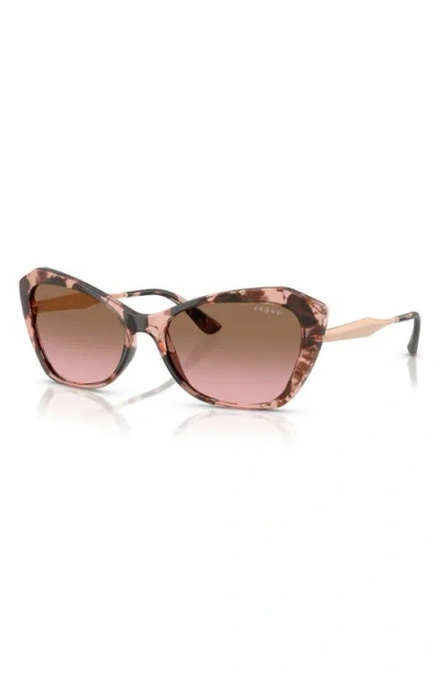 Vogue 56mm Cat Eye Sunglasses In Havana