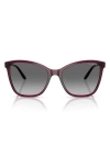 Vogue 56mm Gradient Butterfly Sunglasses In Burgundy