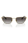 Vogue 56mm Gradient Irregular Sunglasses In Gold