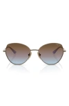 Vogue 56mm Gradient Oval Sunglasses In Light Brown