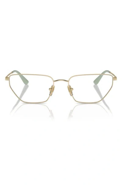 Vogue 56mm Irregular Optical Glasses In Pale Gold