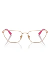 Vogue 56mm Irregular Optical Glasses In Rose Gold