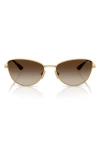 Vogue 56mm Polarized Butterfly Sunglasses In Gold