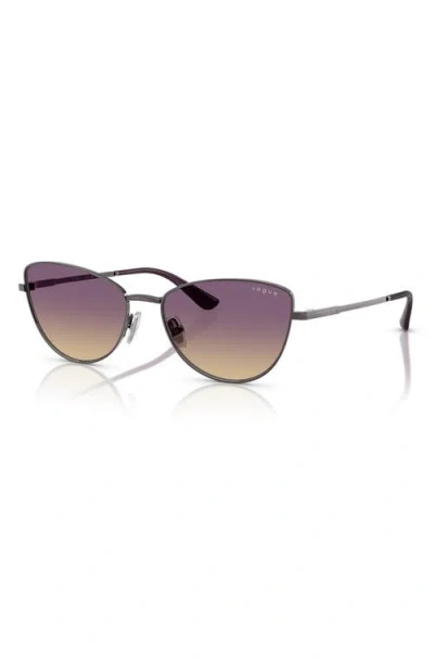 Vogue 56mm Polarized Butterfly Sunglasses In Black