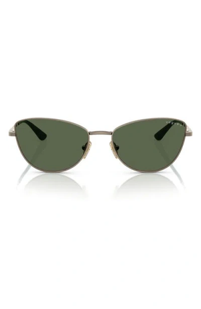Vogue 56mm Polarized Butterfly Sunglasses In Lite Brown