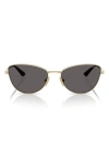 Vogue 56mm Polarized Butterfly Sunglasses In Pale Gold