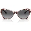 Vogue 56mm Polarized Gradient Cat Eye Sunglasses In Grey Havana