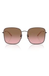 Vogue 57mm Gradient Square Sunglasses In Pink