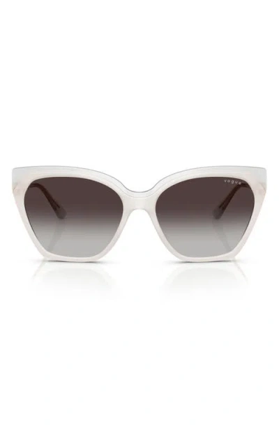 Vogue 57mm Polarized Gradient Cat Eye Sunglasses In Gray