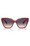 Vogue 57mm Polarized Gradient Cat Eye Sunglasses