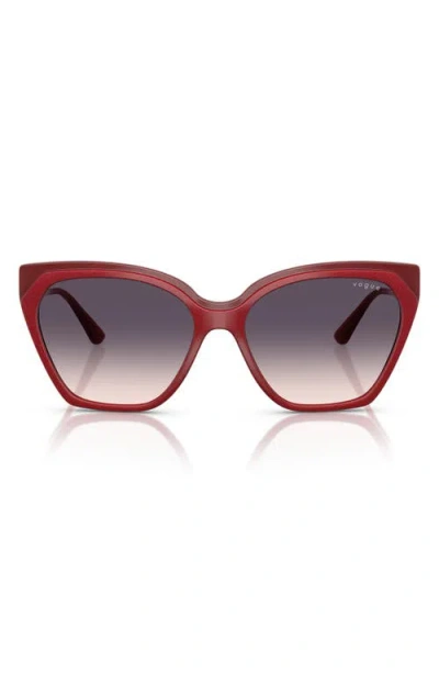 Vogue 57mm Polarized Gradient Cat Eye Sunglasses