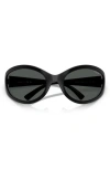 Vogue 65mm Oversize Oval Sunglasses In Black