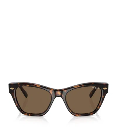 Vogue Acetate Cat Eye Sunglasses In Brown