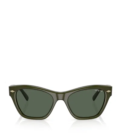 Vogue Acetate Cat Eye Sunglasses In Green