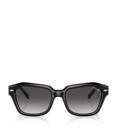 Vogue Acetate Irregular Sunglasses In Black