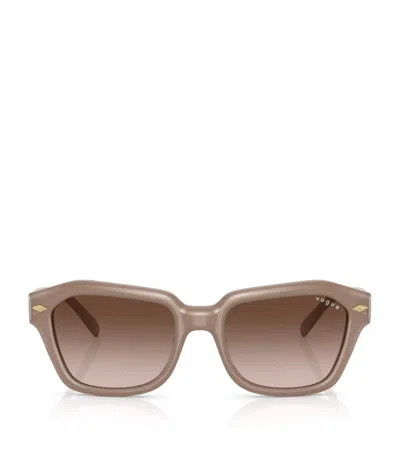 Vogue Acetate Irregular Sunglasses In Brown