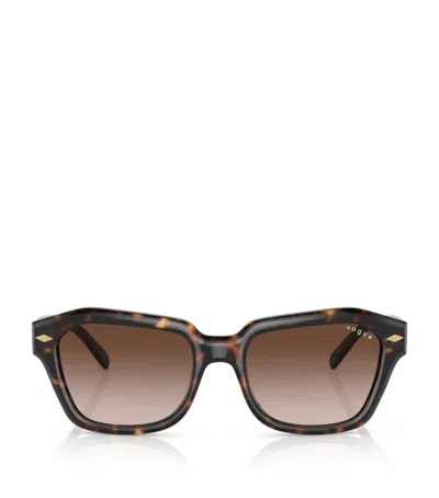 Vogue Acetate Irregular Sunglasses In Brown