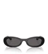 Vogue 53mm Oval Sunglasses In Black