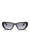 Vogue 53mm Gradient Rectangular Sunglasses In Black