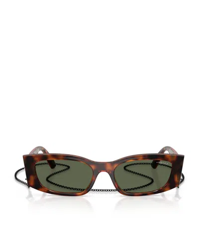 Vogue Chain Pillow Sunglasses In Brown