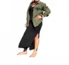 Vogue City Women's Keeley Oversized Denim Jacket In Green In Green