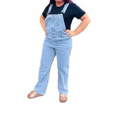 Vogue City Women's Reagan Oversized Baggy Overalls In Blue