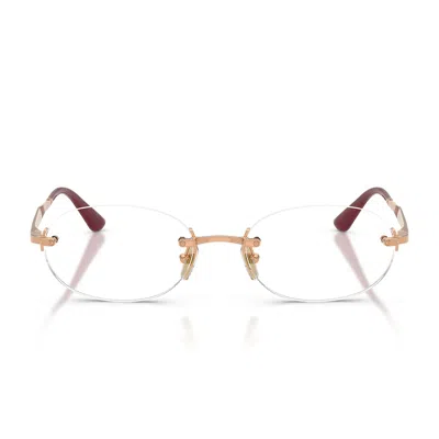Vogue Eyeglasses Vo4343 5152 Rose Gold/transparent Woman In Metallic
