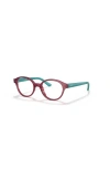 Vogue Eyewear 43mm Oval Optical Glasses In Burgundy