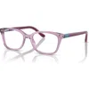 Vogue Eyewear 47mm Square Optical Glasses In Pink