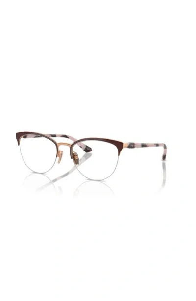 Vogue Eyewear 51mm Oval Optical Glasses In Brown