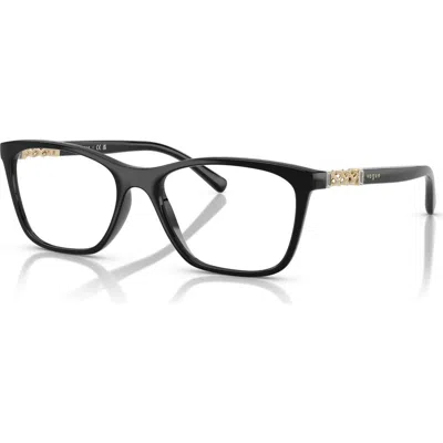 Vogue Eyewear 51mm Rectangle Optical Glasses In Black